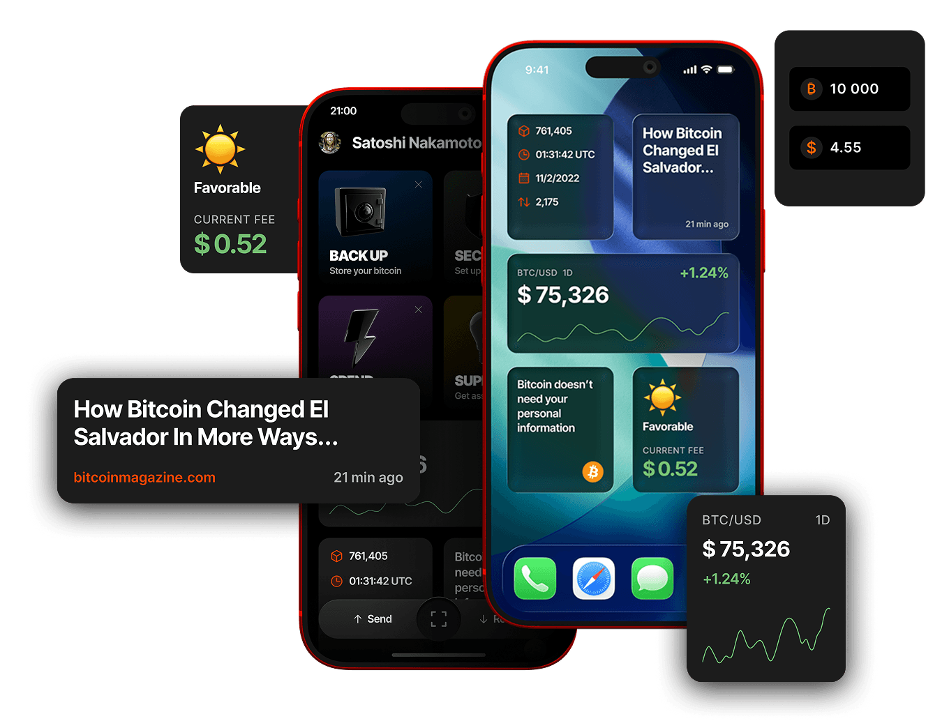 Bitcoin widgets in Bitkit